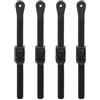 VOSAREA 4 Pezzi Cinghia di Ricambio per Fibbia Pattini a Rotelle Neri 220 | Set con Fibbia a Cricchetto in Plastica, Metallo e Nylon, per Pattinaggio su Ruote