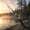 Generic Canna da pesca da viaggio in fibra di carbonio canna da pesca leggera portatile per pesca in mare da riva uso esterno