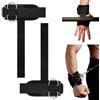 Lanovis Cinghie per sollevamento pesi, antiscivolo, 2 in 1, con doppio anello a D | Cinghie da polso in neoprene, per bodybuilding, sollevamento pesi, esercizi con cavi e fitness
