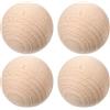 TOYANDONA 4 Pezzi Palle da Bocce in Legno, Leggere per Esterni | Set Sportivo Portatile, Uso all Aperto e Compleanni, Stile Classico, Gioco Semplice