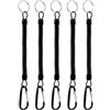 EASYKEENECOM 5 portachiavi a spirale con moschettone, elastico da pesca, cordino a spirale, con molle a spirale, portachiavi per pesca, canottaggio, campeggio, attività all'aperto