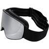 AMONIDA Occhiali da Sci Senza Cornice Antigraffio Cinturino Regolabile Antivento per Bambini e Adulti Sport Invernali, Lente Ottica per PC con Custodia in EVA