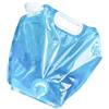 NUOBESTY Borsa Pieghevole per Acqua da 5l per Campeggio Rubinetto Trasparente in Pet e Pa, Comoda e Resistente per Escursioni e Viaggi All'aperto