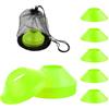 Generic 25 coni da calcio per allenamento, mini coni da calcio con borsa a rete, flessibili coni da calcio per basket, calcio, pattinaggio e altri sport e giochi (verde fluorescente)