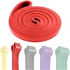 Generic Fasce di resistenza, lunghe fasce per lo stretching, anelli elastici per allenamento di forza, pilates, fitness, trazioni assistite e esercizi di bodybuilding, 6,8-15,9 kg Rosso
