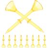 SHINEOFI 10 Pezzi Tee da Golf in Plastica Riutilizzabili 83mm Arancia | Supporto per Tee da Golf, Posizione Stabile e Portatile, per Competizioni e Sessioni di Pratica