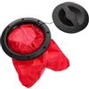 DEARMAMY Coperchio Boccaporto per Kayak, Plastico Nero 6 Pollici | Installazione Rapida, Rimovibile, Montaggio Orizzontale e Verticale, Borsa Rossa e Sacca