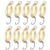 Generic 10 pz/lotto kit di esche da pesca wobbler esche a cucchiaio, esche artificiali con paillettes, esche da pesca, esche rigide, accessori per la pesca (oro, 2,5 g)