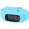 NUOBESTY Bracciale Contapassi in Silicone Blu, Multifunzione, Batteria Ag10 | Conta Passi Semplice per Attività All'aperto, Design Skin-friendly, Accessorio Incluso, Stile Orologio Digitale