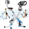 Skandika Foldaway X-3000, F-Bike con Schienale, ergometro Bike, Pieghevole, Multi-Gym 4 in 1 Cyclette, ergometro reclinato, Leg Trainer, Power Station