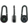 Generic 1Pc Bussola Termometro Moschettone 3 in 1 Mini Bussola Moschettone Clip Outdoor Escursioni Sopravvivenza Portachiavi Doppio Lato Metallo