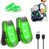 ocuvaep Luce Lampeggiante a LED Luce di Sicurezza Set da 2 Pezzi, Luce di Sicurezza per Zaini scolastici per Bambini, Luce Lampeggiante a LED per Zaini scolastici con Clip