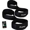 XLIFT Straps in 8 Gym per sollevamento pesi - Straps Powerlifting - Cinghie di presa a forma di 8 - Peso morto - Accessori da palestra - Impugnature da palestra per livello avanzato e professionale