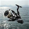 Generic Mulinello da pesca spinning, bobina e bilanciere in metallo, rapporto di trasmissione 5,2:1, recupero liscio per acqua dolce e salata