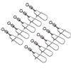 Generic Girella da pesca con chiusura a scatto, connettore in acciaio inox nichel nero per pesca