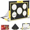 MoKo Porte da calcio per cortile, rete pop-up di grandi dimensioni con pannello bersaglio, attrezzatura portatile per allenamento da calcio per bambini, gioco sportivo all'aperto