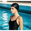 Generic Cuffia da nuoto impermeabile per uomini e donne, tinta unita, antiscivolo, per adulti, elastica, per piscina o spiaggia