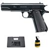 ECOMMUR Pistola 19Eleven (6MM) | Arma corta da softair (pallini di plastica) tipo Colt 1911 + valigetta in PVC + caricatore (potenza: 0,5 joule)