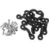 Mipcase 20 Pezzi Kit Accessori Kayak Occhielli da Ponte in Nylon Nero, 20 Occhielli con 40 Viti, per Fissaggio Cordini Elastici e Organizzazione Attrezzatura, per Kayak e Piccole Barche,