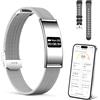 WeBeqer Smartwatch Fitness Tracker Impermeabile, Orologio Smart Band Donna Uomo con Cardiofrequenzimetro, SpO2, Stress, Monitoraggio del Sonno, Modalità Sport Multiple, Compatibile Android iOS