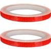 WESIEVYA 2 Pezzi Adesivi Riflettenti per Ruote Bici in Tapetum Lucidum Rosso, Strisce Riflettenti Residue-Free per Mountain Bike, per Guida Notturna e Decorazione DIY