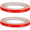 LIOOBO 2pcs Ruota di Bicicletta Adesivi Riflettenti Bici Moto Ruote Sicurezza Ciclismo Cerchioni Adesivi Nastro Adesivo (Rosso)