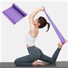 Generic Fasce di resistenza da donna, lunghe, elastiche, per allenamento, pilates, fisioterapia, yoga, pilates, viola