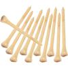 NUOBESTY 50 Pezzi Tee da Golf Riutilizzabili in bambù, Leggeri | Golf, Colore Kaki, Resistenza Ridotta, Accessorio da Campo, Confezione Pratica, Materiale Bambù Naturale