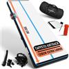 AthleticPro Airtrack Matte [3 m/4 m/5 m di lunghezza] - 120 cm di larghezza - 10/20 cm di altezza - Tappetino gonfiabile per ginnastica e acrobazie, con pompa elettrica, kit di riparazione e borsa