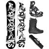 Airtracks Snowboard Set Tavola BWF Extra Wide Uomo + Attacchi Master + Scarponi + Sacca Nuovi 155 159 161 165 168 171 cm