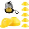 Generic 25 coni da calcio per allenamento sportivo, mini coni da calcio con borsa in rete, coni flessibili per esercitarsi in agilità e allenamento, in plastica, per basket, corsa, giochi sportivi