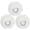 FRCOLOR 3 Toppe con Anelli a D in Acciaio Inossidabile, Anelli a D in PVC | Toppa di riparazione rotonda per canoa, kayak gonfiabile, SUP, canoa, ponte, tavola da surf.