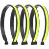 DEARMAMY 4 Pezzi Clip Riflettenti per Pantaloni Bici, Elastici | Facile da Fissare, Non Stringe le Gambe, Design Elastico, per Ciclisti in Corsa e Allenamento