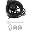 Toyvian Corda Allenamento in Acciaio Rivestita PU per Palestra Domestica | Design Leggero e Multiuso, Accessorio Pratico per Routine Fitness, Colore Nero, per Gruppi Muscolari