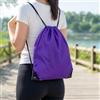 Generic 1 borsa con coulisse, salvaspazio, leggera, resistente all'acqua, in nylon, per palestra, sport, nuoto, viaggi di giorno, Viola, Medium, Solido