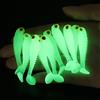 Generic Esche da pesca a T che si illuminano al buio, esche da pesca in silicone da 4 cm per pesca notturna, 10 pezzi