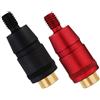 IWOWHERO 2 Pezzi Connettore per Guadino Adattatore 8mm in Lega | Alluminio e Magnesio, Design Antirotazione e Sgancio Rapido, Accessorio per Asta Guadino Rosso Nero
