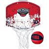 Wilson Minicanestro da Basket NBA TEAM MINI HOOP, Plastica, Bianco/Rosso (New Orleans Pelicans)