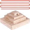 TWO STONES Rock Climbing Training Pinch Block, Finger Grips Hanging Pinch Grip with Edges and Pockets
