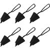 DEARMAMY 6 Pezzi Tappo di Scarico in Silicone per Kayak e Canoa, Set Nero | Cordino Integrato, Leggero e Portatile, Installazione Semplice, per Barca e Canoe Leggere