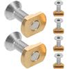 GALPADA 6 Pezzi Set Viti M6 per Tavola da Surf e Paddle Board, Ottone | Bulloni e Dadi Esagonali, Montaggio per Lamina Idrodinamica, Uso su Tavola, Finitura Lucida, Set Completo