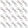 ULTECHNOVO 20 Pezzi Rolling Bearing Connector Girella da Pesca in Acciaio Inossidabile Argento Rotazione Flessibile Piccola e Forte Trazione per da Pesca