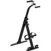 SPORTNOW Pedaliera Riabilitazione Pieghevole per Gambe e Braccia Nero | Cyclette Riabilitativa per Anziani, Schermo LCD, Pedali Massaggianti, Altezza Manubrio Regolabile