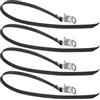 DEARMAMY 4 Pezzi Cinghie per Pedali Cyclette Regolabili in ABS Nero | Accessori Ciclismo, Ricambi per Cyclette e Pedale Bici, Pratiche per Pedalare, Facili da Indossare