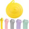 Generic Fasce di resistenza, fasce lunghe per esercizi di stretching, per allenamento di forza, pilates, fitness, trazioni assistite ed esercizi di bodybuilding, 5-25 Ibs giallo