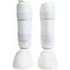 Milageto Paratibia Imbottito, Bianco, Bianco A Trama Semplice, S | Paratibia con Protezione Del Collo Del Piede, Protettivo, per Allenamento