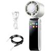 Generico Handheld Fan - 199-Speed Ice Cooling, Rechargeable, Stepless, Portable | Stepless 199-Speed Adjustment, Ice Cooling Technology, 1800mAh Battery, Compact 16.5cm Foldable, Lightweight 167g, For Travel