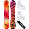AIRTRACKS Morioirs Lady Flat Rocker + Snowboard Binding Star o Master W Fastec + Sb Bag 144 147 150 156 cm