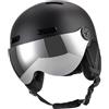 Oreilet Casco da Sci con Occhiali, Casco da Snowboard EPS, Visiera Staccabile 12 Prese D'aria con Lente Elettrolitica di Grado Ottico per Sport Invernali