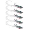 Generic Esche morbide da pesca, 5 pezzi, esche morbide artificiali con gancio, per pesca in acqua salata/d'acqua dolce (SO050-4)